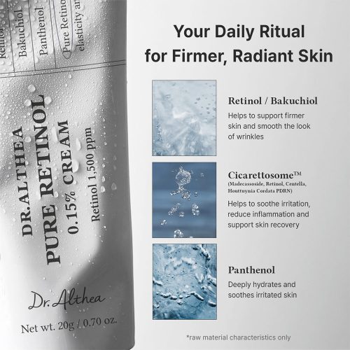 کرم رتینول 0.15 درصد دکتر التیا ضد چروک و جوانساز پوست Dr. Althea Pure Retinol 0.15% Cream