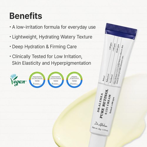 کرم رتینول 0.15 درصد دکتر التیا ضد چروک و جوانساز پوست Dr. Althea Pure Retinol 0.15% Cream
