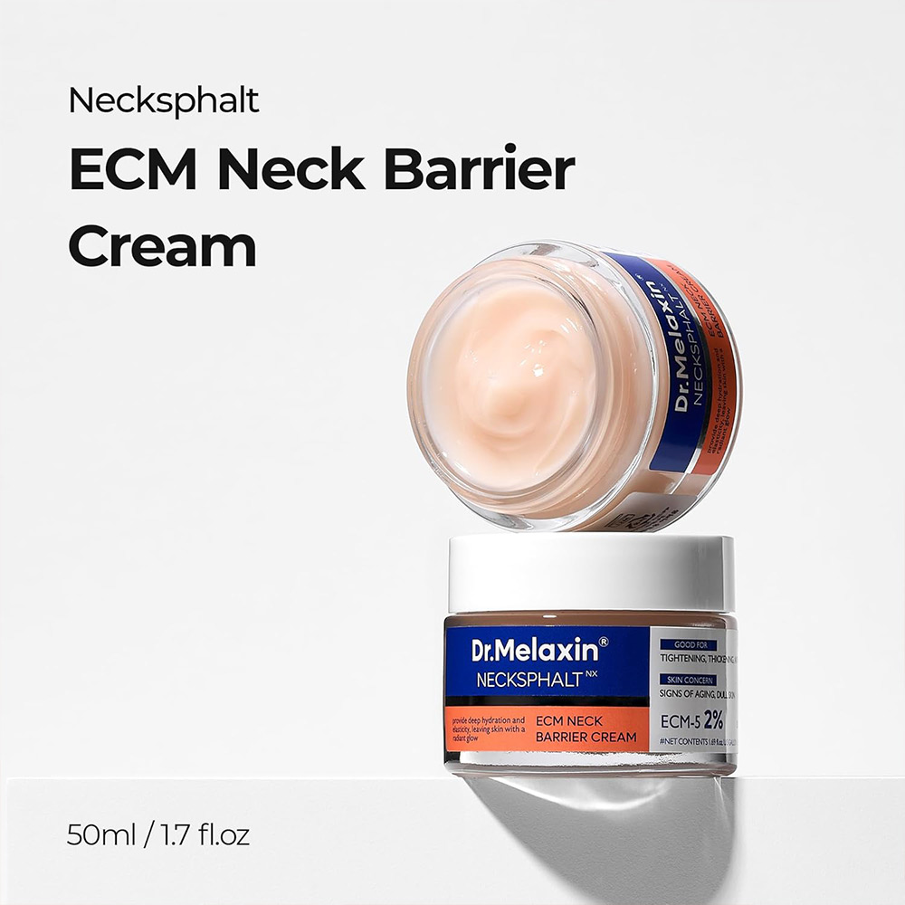 کرم گردن دکتر ملاکسین مدل سراماید و ECM ضد چروک قوی و روشن کننده پوست Dr.Melaxin Necksphalt ECM Ceramide Neck Cream