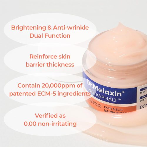 کرم گردن دکتر ملاکسین مدل سراماید و ECM ضد چروک قوی و روشن کننده پوست Dr.Melaxin Necksphalt ECM Ceramide Neck Cream