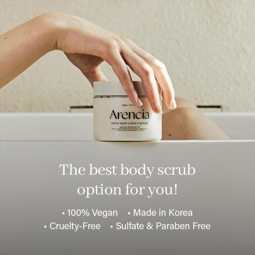 اسکراب کف سر و بدن سوسن و نعناع فرانسوی آرنسیا لایه بردار ملایم و پاک کننده عمقی پوست ARENCIA Fresh Cloud Body & Scalp Scrub French Mint & Lily