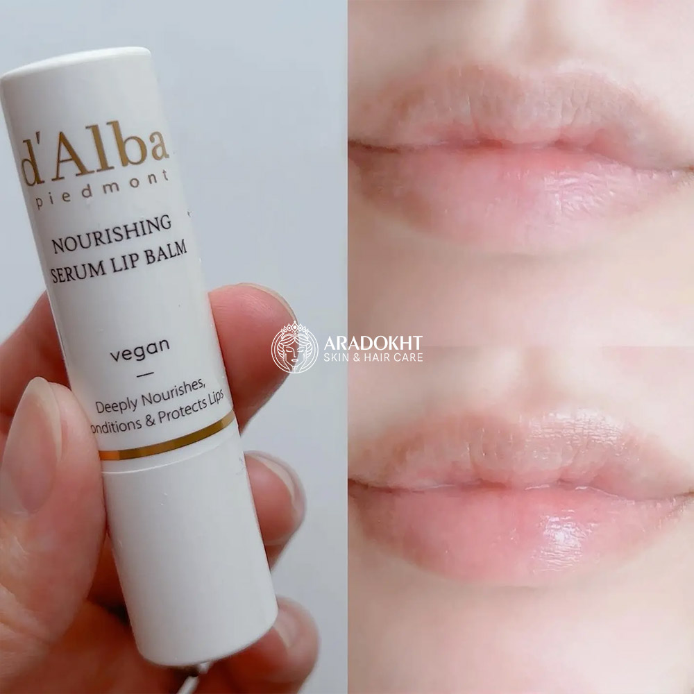 بالم لب ترافل سفید د البا آبرسان، ترمیم کننده و درخشان کننده D'Alba White Truffle Nourishing Serum Lip Balm