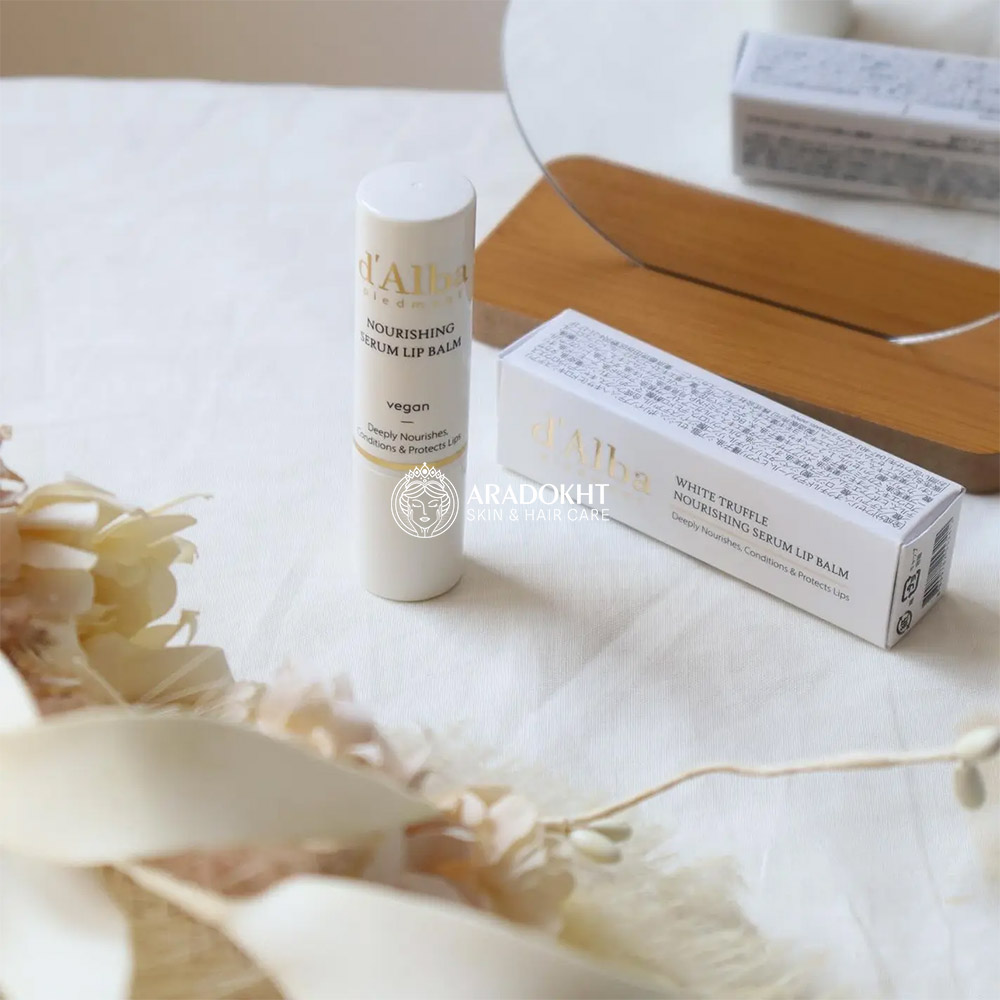 بالم لب ترافل سفید د البا آبرسان، ترمیم کننده و درخشان کننده D'Alba White Truffle Nourishing Serum Lip Balm