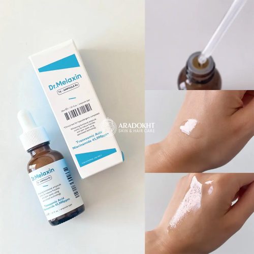 سرم ترانگزامیک اسید دکتر ملاکسین ضدلک و روشن کننده و تقویت سد دفاعی پوست Dr.melaxin TX ampoule RX