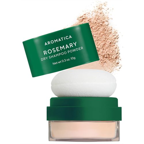 شامپو خشک رزماری آروماتیکا کنترل چربی، تقویت ساقه و ریشه مو AROMATICA Rosemary Dry Shampoo Powder