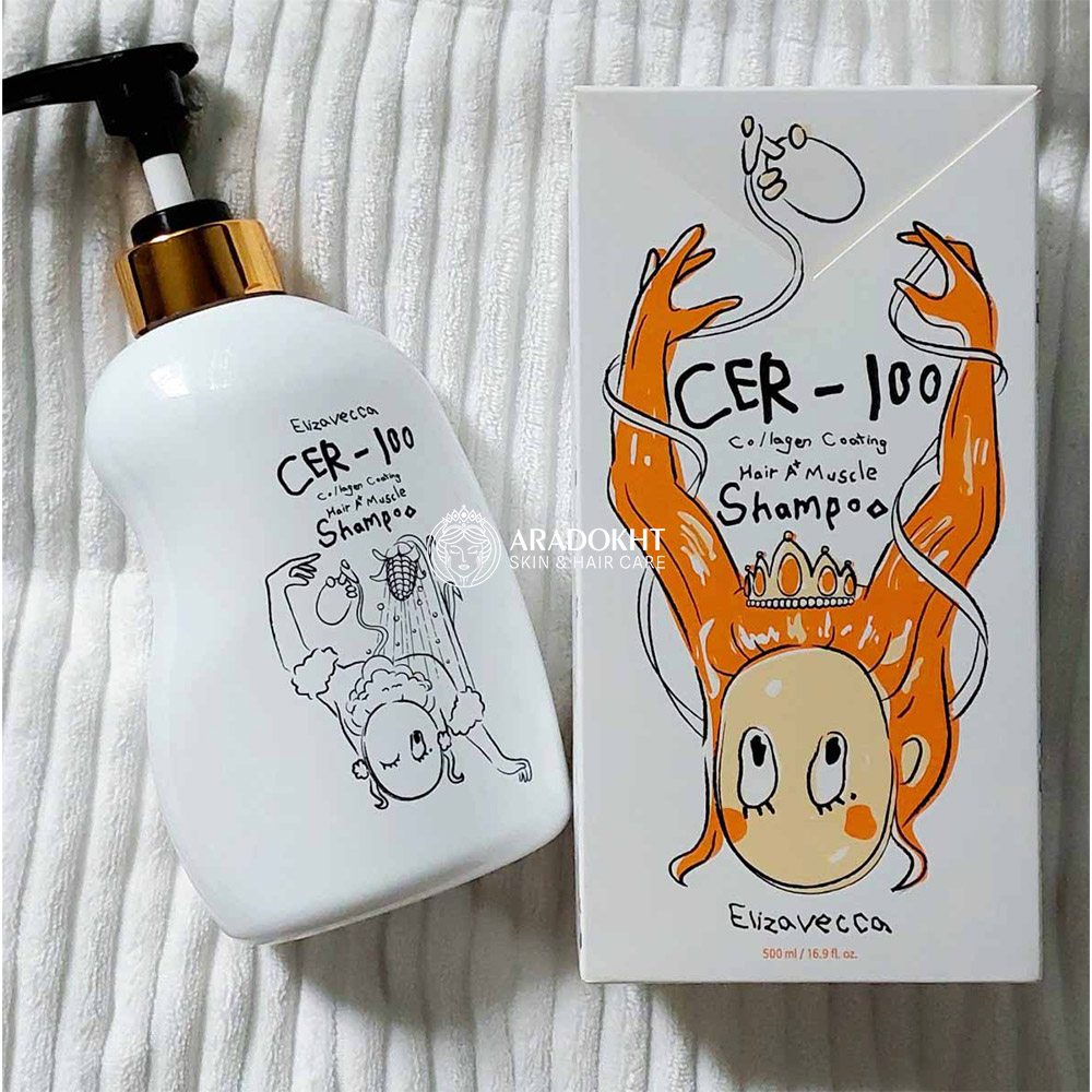 شامپو کلاژن الیزاوکا ترمیم و تقویت مو Elizavecca CER-100 Collagen Coating Hair A+ Muscle Shampoo
