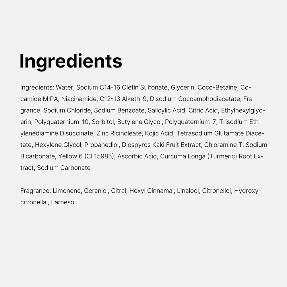 شوینده لایه بردار ملایم و روشن کننده بدن کوجیک اسید و زردچوبه مدی کیوب Medicube Kojic Acid Turmeric Brightening Body Wash