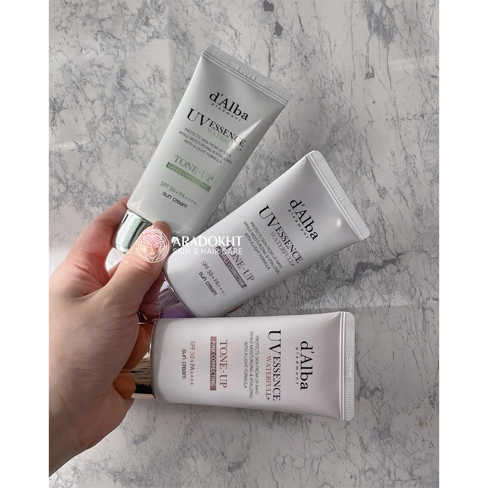 ضد آفتاب اصلاح رنگ و تون آپ بنفش د البا d'Alba Waterfull Purple Correcting Tone-Up Sun Cream