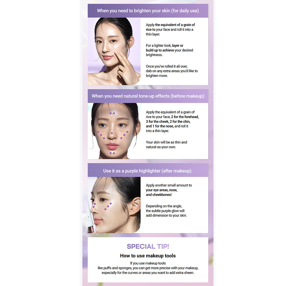 ضد آفتاب اصلاح رنگ و تون آپ بنفش د البا d'Alba Waterfull Purple Correcting Tone-Up Sun Cream
