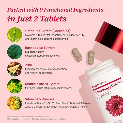 قرص مکمل کات پرو فودولوژی کمک به کاهش وزن و کنترل اشتها FOODOLOGY Coleology Cut PRO