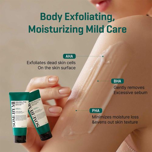 لوسیون بدن میراکل سام بای می ضدجوش، لایه بردار ملایم و تسکین دهنده پوست SOME BY MI AHA, BHA, PHA Miracle Calming Body Lotion