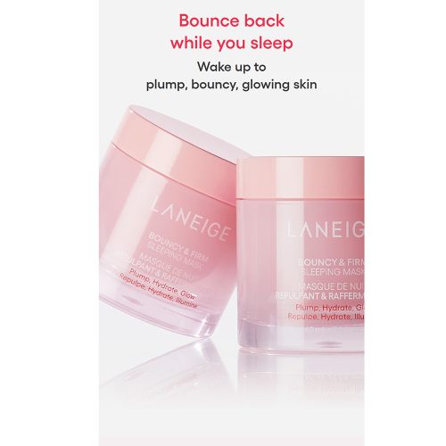ماسک خواب ضد چروک و جوانساز کلاژن و گل صد تومانی لانیژ Laneige Bouncy & Firm Sleeping Mask