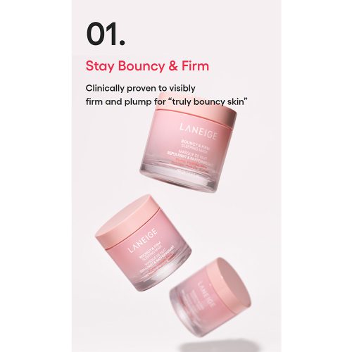 ماسک خواب ضد چروک و جوانساز کلاژن و گل صد تومانی لانیژ Laneige Bouncy & Firm Sleeping Mask