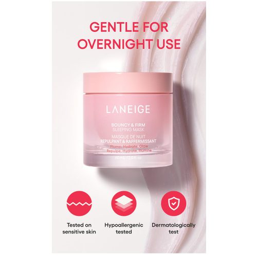 ماسک خواب ضد چروک و جوانساز کلاژن و گل صد تومانی لانیژ Laneige Bouncy & Firm Sleeping Mask