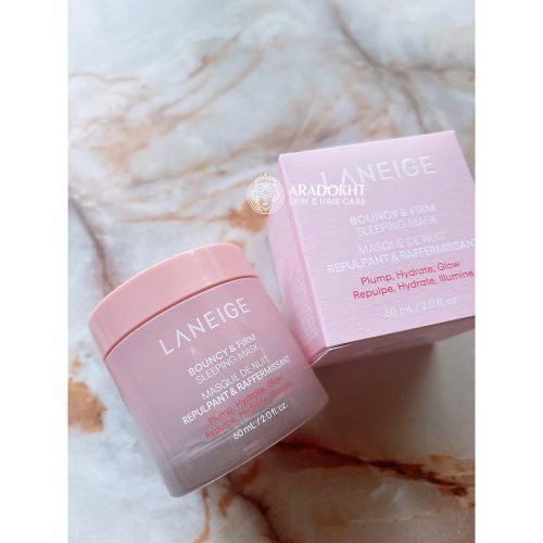 ماسک خواب ضد چروک و جوانساز کلاژن و گل صد تومانی لانیژ Laneige Bouncy & Firm Sleeping Mask