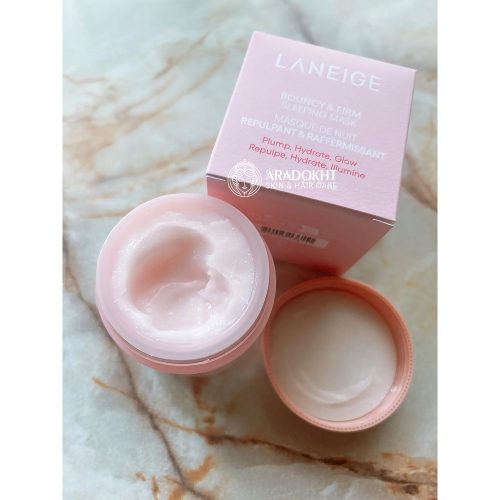 ماسک خواب ضد چروک و جوانساز کلاژن و گل صد تومانی لانیژ Laneige Bouncy & Firm Sleeping Mask