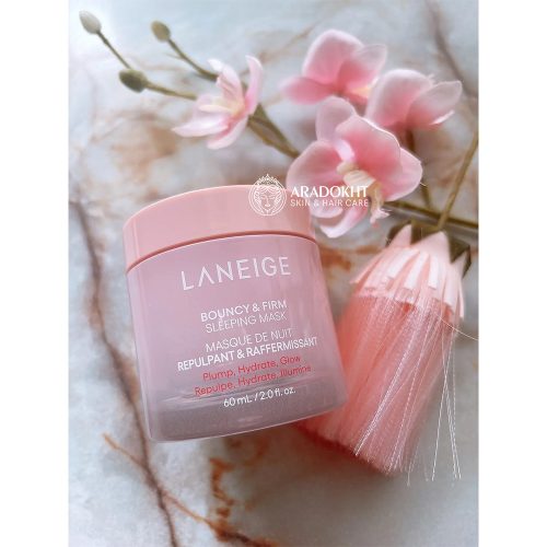 ماسک خواب ضد چروک و جوانساز کلاژن و گل صد تومانی لانیژ Laneige Bouncy & Firm Sleeping Mask