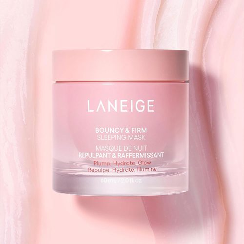 ماسک خواب ضد چروک و جوانساز کلاژن و گل صد تومانی لانیژ Laneige Bouncy & Firm Sleeping Mask