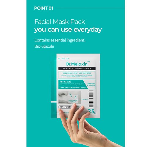 ماسک ورقه ای کنترل منافذ دکتر ملاکسین Dr.Melaxin BP Pore Clear Masks