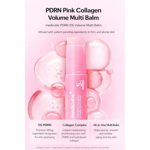مولتی بالم PDRN و کلاژن مدی کیوب ضد چروک، ترمیم کننده و لیفت کننده پوست Medicube PDRN Pink Collagen Volume Multi Balm