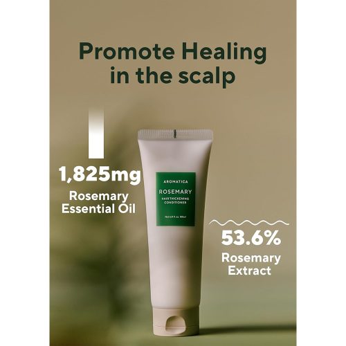 نرم کننده رزماری آروماتیکا ضد ریزش حجم دهنده، تقویت ساقه و ریشه مو Aromatica Rosemary Hair Thickening Conditioner
