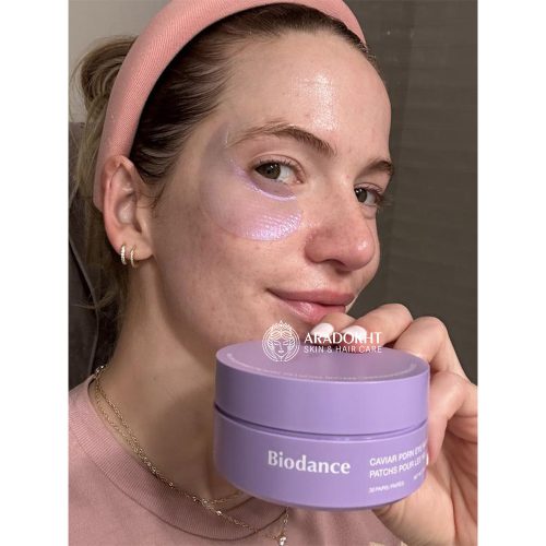 پچ زیر چشم خاویار و PDRN بایودنس روشن کننده، ترمیم کننده و جوانساز پوست Biodance Caviar PDRN Eye Patches
