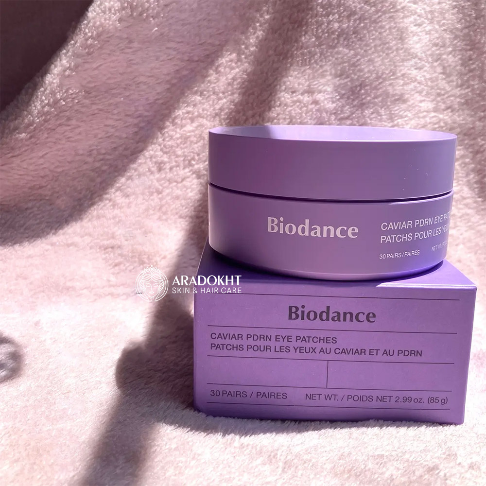 پچ زیر چشم خاویار و PDRN بایودنس روشن کننده، ترمیم کننده و جوانساز پوست Biodance Caviar PDRN Eye Patches