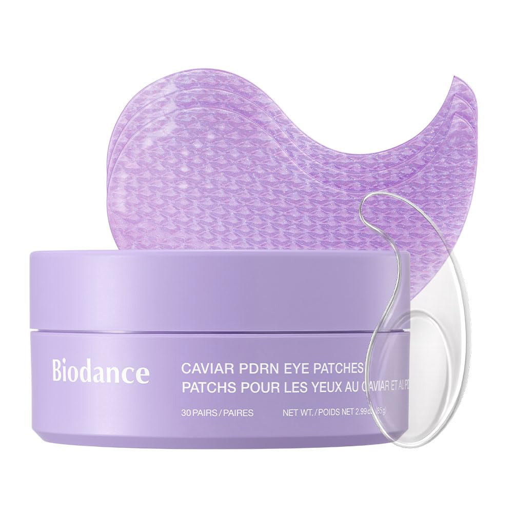 پچ زیر چشم خاویار و PDRN بایودنس روشن کننده، ترمیم کننده و جوانساز پوست Biodance Caviar PDRN Eye Patches
