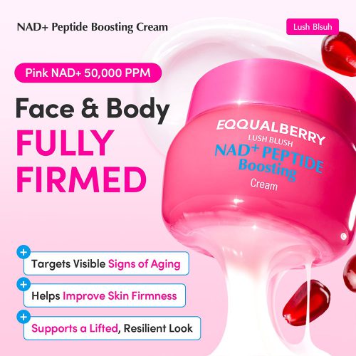 کرم +NAD و پپتاید اکوال بری ضد چروک و جوانساز پوست EQQUALBERRY NAD+ Peptide Boosting Cream