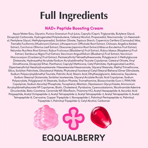 کرم +NAD و پپتاید اکوال بری ضد چروک و جوانساز پوست EQQUALBERRY NAD+ Peptide Boosting Cream
