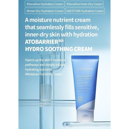 ژل کرم اتو بریر 365 استرا ترمیم کننده، تسکین دهنده و مرطوب کننده پوست AESTURA Ato Barrier 365 Hydro Soothing Cream