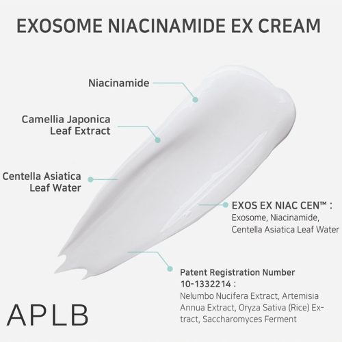 کرم اگزوزوم نیاسینامید APLB روشن کننده، ترمیم کننده و تسکین دهنده پوست APLB Exosome Niacinamide EX Cream