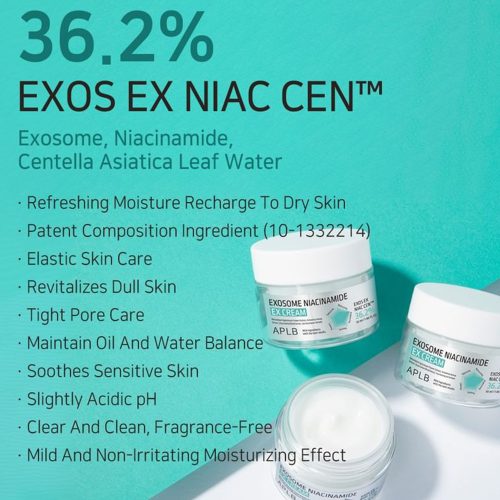 کرم اگزوزوم نیاسینامید APLB روشن کننده، ترمیم کننده و تسکین دهنده پوست APLB Exosome Niacinamide EX Cream