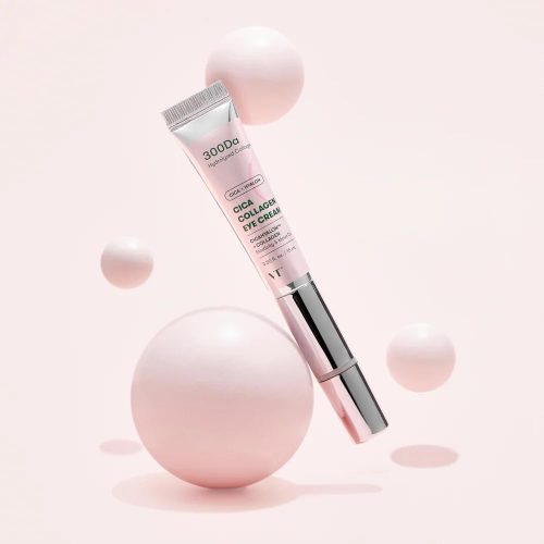 کرم دور چشم ترمیم کننده و ضد چروک ویبره دار سیکا کلاژن وی تی کازمتیک VT Cica Collagen Eye Cream