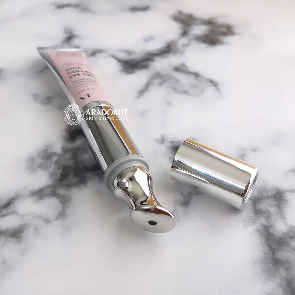 کرم دور چشم ترمیم کننده و ضد چروک ویبره دار سیکا کلاژن وی تی کازمتیک VT Cica Collagen Eye Cream