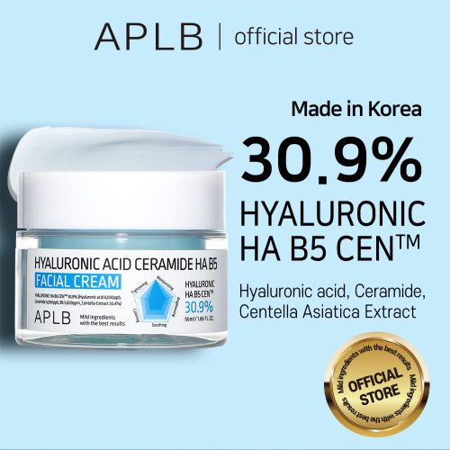 کرم هیالورونیک اسید، سراماید و پنتنول APLB ترمیم کننده، آبرسان و تسکین دهنده پوست APLB Hyaluronic Acid Ceramide HA B5 Facial Cream