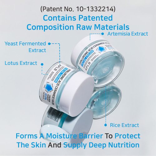 کرم هیالورونیک اسید، سراماید و پنتنول APLB ترمیم کننده، آبرسان و تسکین دهنده پوست APLB Hyaluronic Acid Ceramide HA B5 Facial Cream