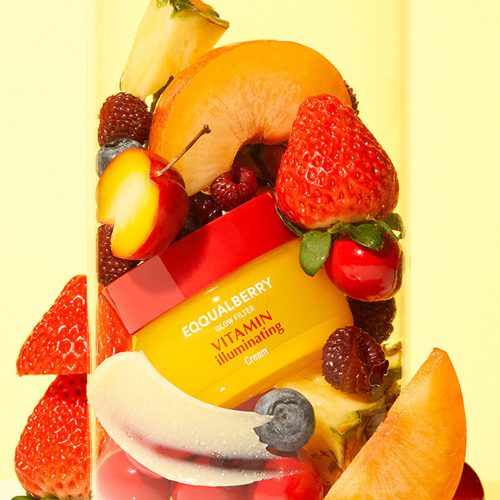 کرم کپسولی ویتامینه اکوال بری ضد لک قوی، روشن کننده و تقویت سد دفاعی پوست EQQUALBERRY Vitamin Illuminating Cream