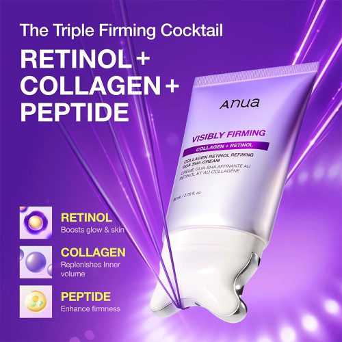 گواشا کرم رتینول و کلاژن آنوا ضد چروک، جوانساز و فرم دهنده Anua Collagen Retinol Refining Gua Sha Cream