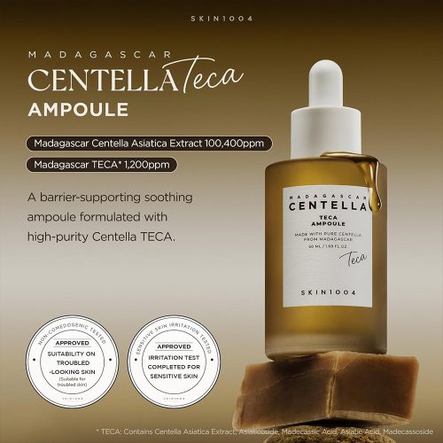 آمپول ترمیم کننده و تسکین دهنده سنتلا تیکا اسکین 1004 SKIN1004 Madagascar Centella Teca Ampoule