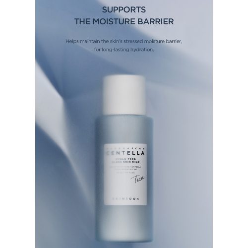 اسنس میلکی هیالو تیکا سنتلا اسکین 1004 آبرسان عمقی، تسکین دهنده و تقویت سد دفاعی پوست SKIN1004 Madagascar Centella Hyalu-Teca Glass Skin Milk