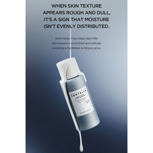 اسنس میلکی هیالو تیکا سنتلا اسکین 1004 آبرسان عمقی، تسکین دهنده و تقویت سد دفاعی پوست SKIN1004 Madagascar Centella Hyalu-Teca Glass Skin Milk