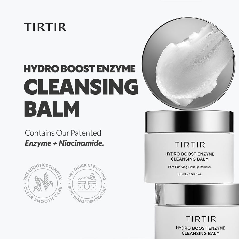 بالم پاک کننده کنترل منافذ و مرطوب کننده هیدروبوست تیر تیر TIRTIR Hydro Boost Enzyme Cleansing Balm