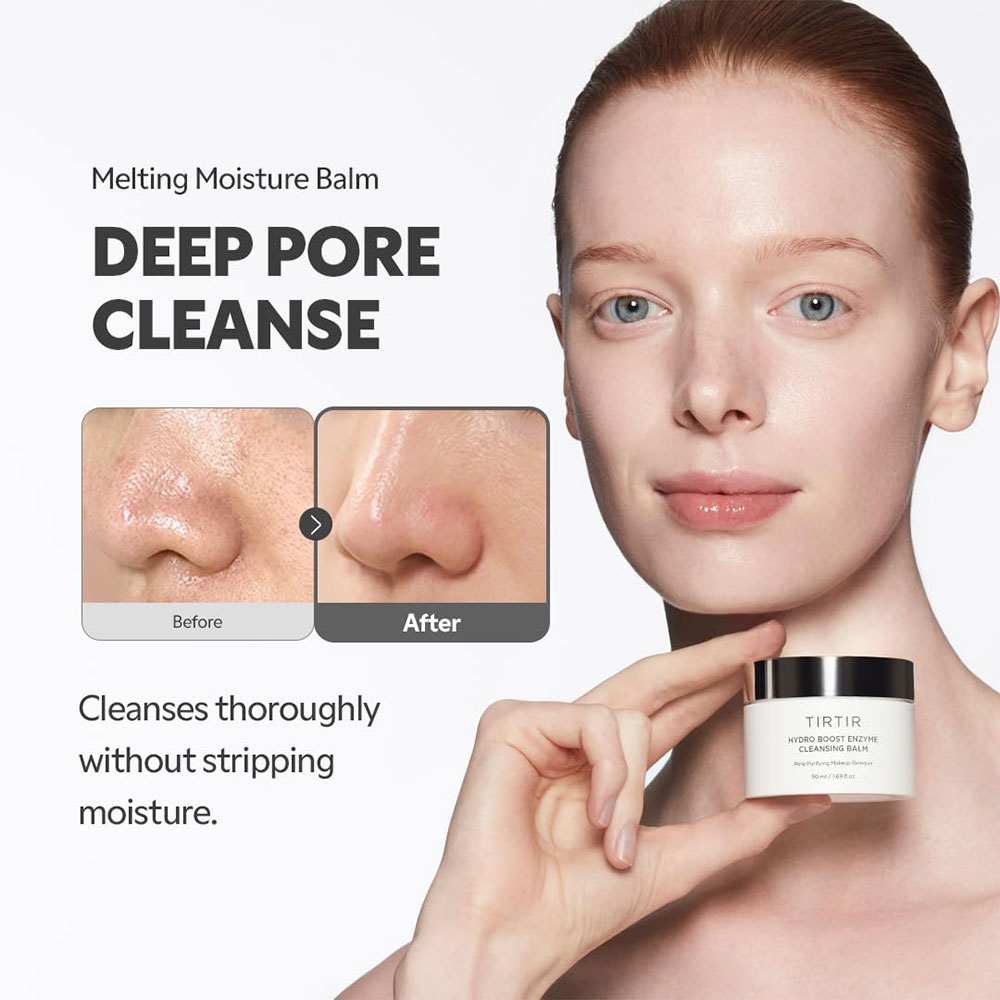 بالم پاک کننده کنترل منافذ و مرطوب کننده هیدروبوست تیر تیر TIRTIR Hydro Boost Enzyme Cleansing Balm