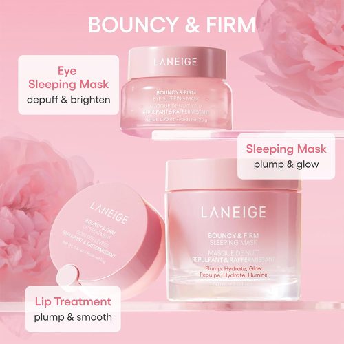 تریتمنت لب گل صد تومانی لانیژ ضد چروک و ترمیم کننده لب های خشک و آسیب دیده LANEIGE Bouncy & Firm Lip Treatment