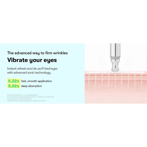دور چشم ویبره دار PDRN وی تی کازمتیک آبرسان، ترمیم کننده، روشن کننده و جوانساز پوست VT Cosmetics PDRN Reedle Shot Eye Lifter