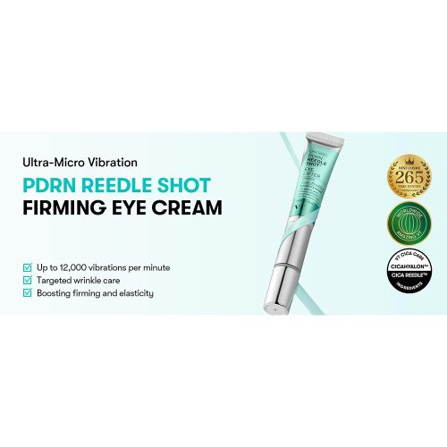 دور چشم ویبره دار PDRN وی تی کازمتیک آبرسان، ترمیم کننده، روشن کننده و جوانساز پوست VT Cosmetics PDRN Reedle Shot Eye Lifter