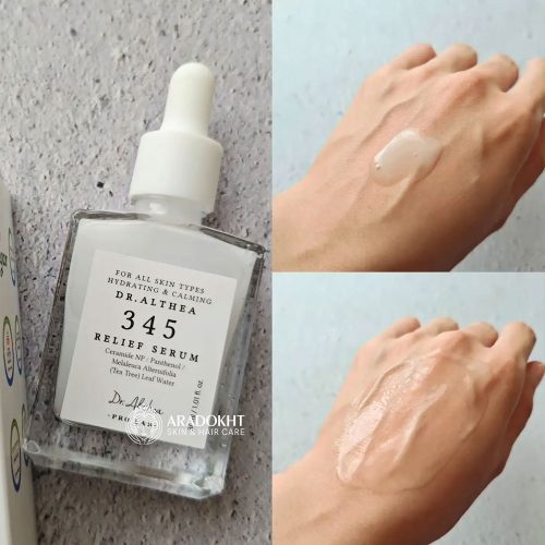 سرم ترمیم کننده جای جوش 345 دکتر التیا آبرسان و تسکین دهنده پوست Dr. Althea 345 Relief Serum
