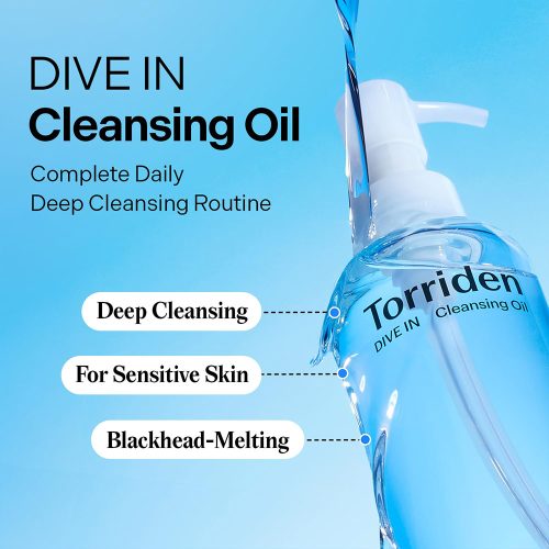 شوینده روغنی ریز مولکولی هیالورونیک اسید توریدن آبرسان عمقی و کنترل منافذ پوست Torriden DIVE IN Cleansing Oil