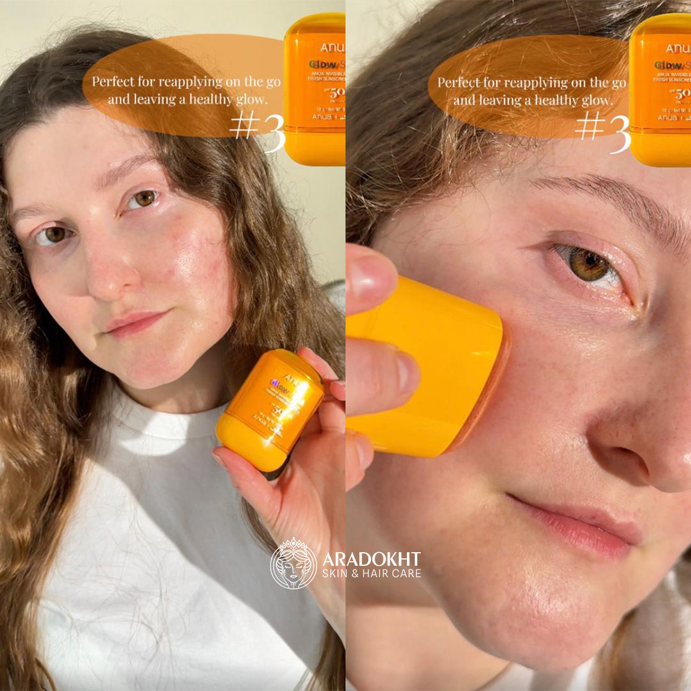 ضد آفتاب استیکی درخشان و شفاف کننده آنوا Anua Invisible Glow Finish Sunscreen Stick